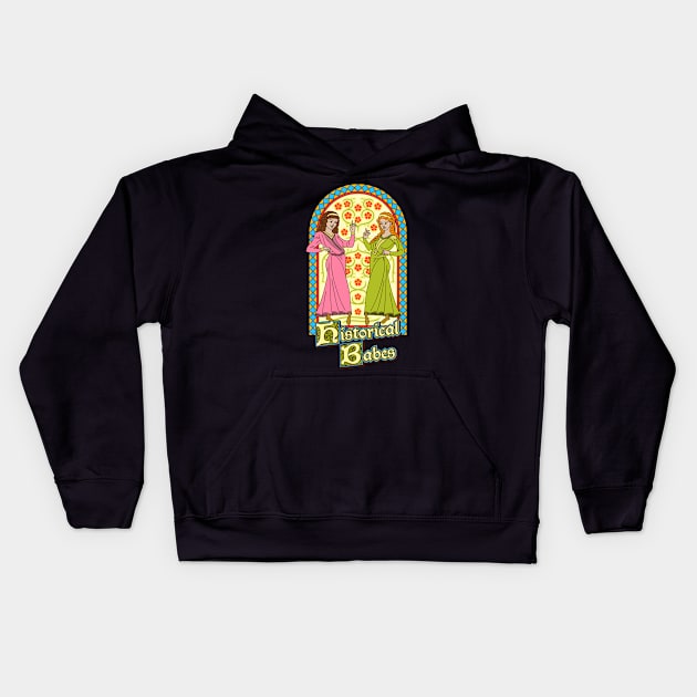 Historical Babes Kids Hoodie by CupidsArt - TP